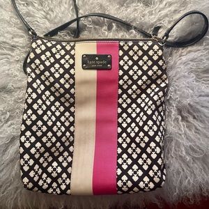 Kate Spade Victoria Black, White and Pink Crossbody